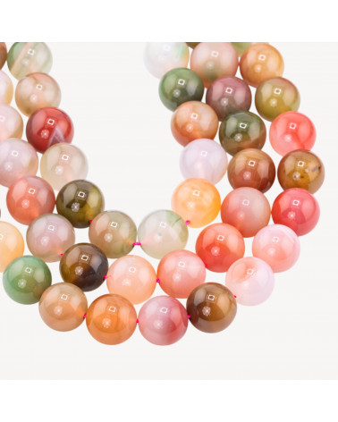 Agata Mix Floreale Tondo Liscio 14mm-AGATA ARANCIO | Worldofjewel.com