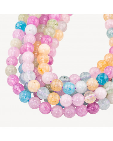Cristallo Di Rocca Mix Color Chiaro Tondo Liscio 8mm-CRISTAL DE ROCHE | Worldofjewel.com