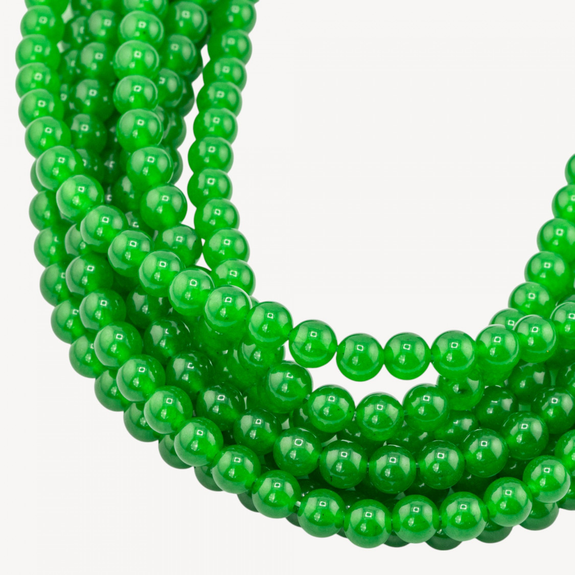 Giada Ghiaccio (Icy Jade) Verde Medio Tondo Liscio 6mm-GIADA GHIACCIO | Worldofjewel.com