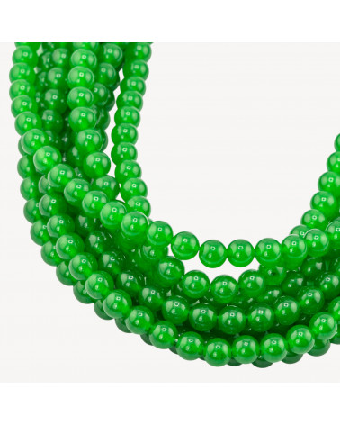 Giada Ghiaccio (Icy Jade) Verde Medio Tondo Liscio 6mm-GIADA GHIACCIO | Worldofjewel.com