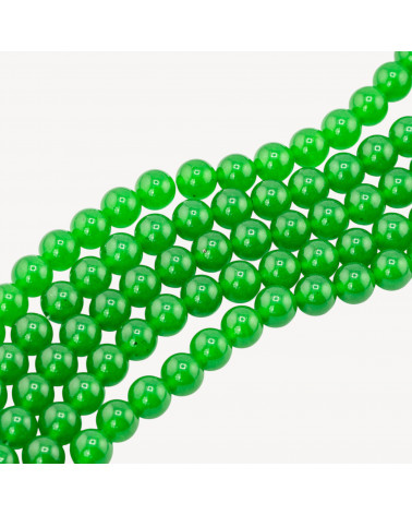 Giada Ghiaccio (Icy Jade) Verde Medio Tondo Liscio 8mm-GIADA GHIACCIO | Worldofjewel.com