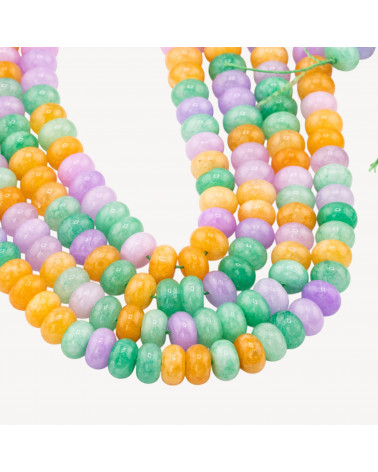 Giada Mix Color Crisoprasio Lavanda Gialla Rondelle Lisce 10x6mm-GIADA VERDE | Worldofjewel.com