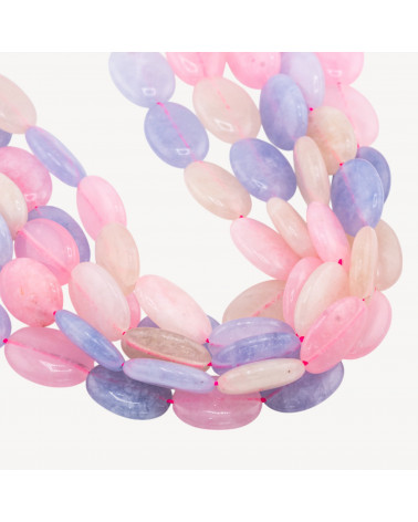 Giada Ovale Piatto Liscio 13x18mm Berillo Multicolor-GIADA | Worldofjewel.com