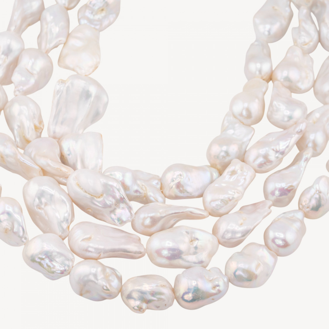 Perles de rivière baroques naturelles TBG blanches 100-110g pour la création de bijoux DIY-PERLES DE RIVIÈRE BAROQUE DE PREMIUM | Worldofjewel.com