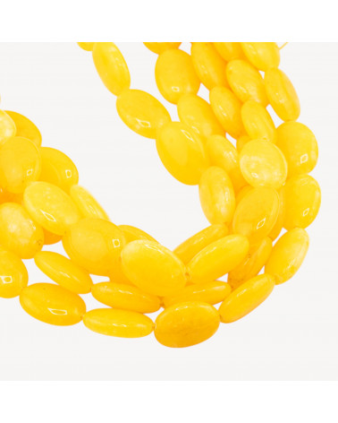 Giada Ovale Piatto Liscio 13x18mm Giallo-GIADA | Worldofjewel.com