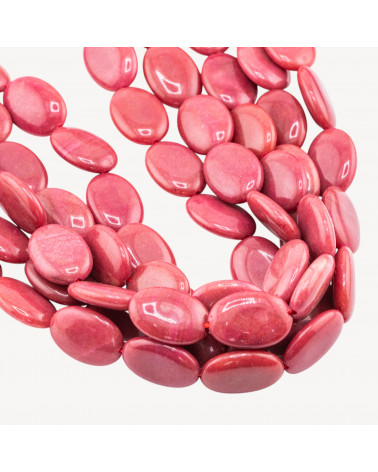 Giada Ovale Piatto Liscio 13x18mm Rosso-GIADA | Worldofjewel.com