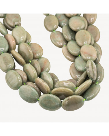 Giada Ovale Piatto Liscio 13x18mm Verde Mimetico-GIADA | Worldofjewel.com