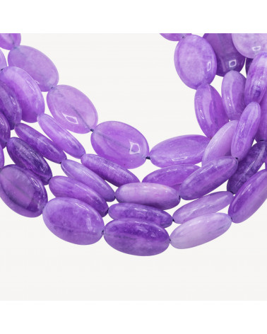 Giada Ovale Piatto Liscio 13x18mm Viola-GIADA | Worldofjewel.com