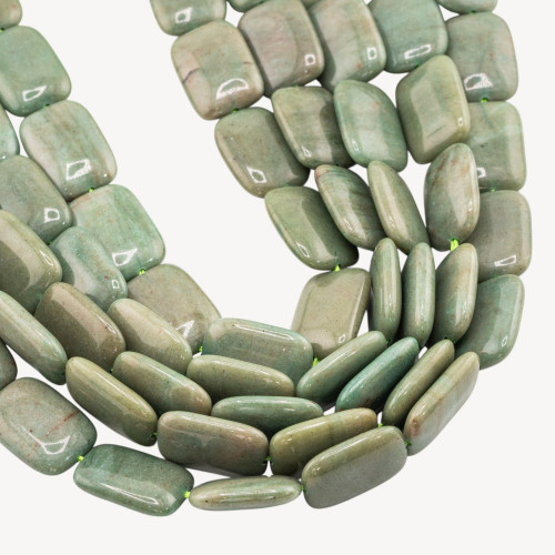 Jade Rectangle Flat Smooth 13x18mm Green Camouflage