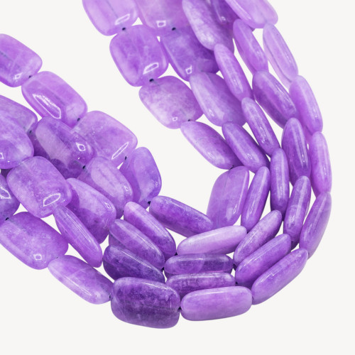 Jade Flat Rectangle Smooth 13x18mm Ice Purple