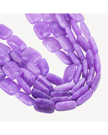 Giada Rettangolo Piatto Liscio 13x18mm Viola Ghiaccio-JADE | Worldofjewel.com