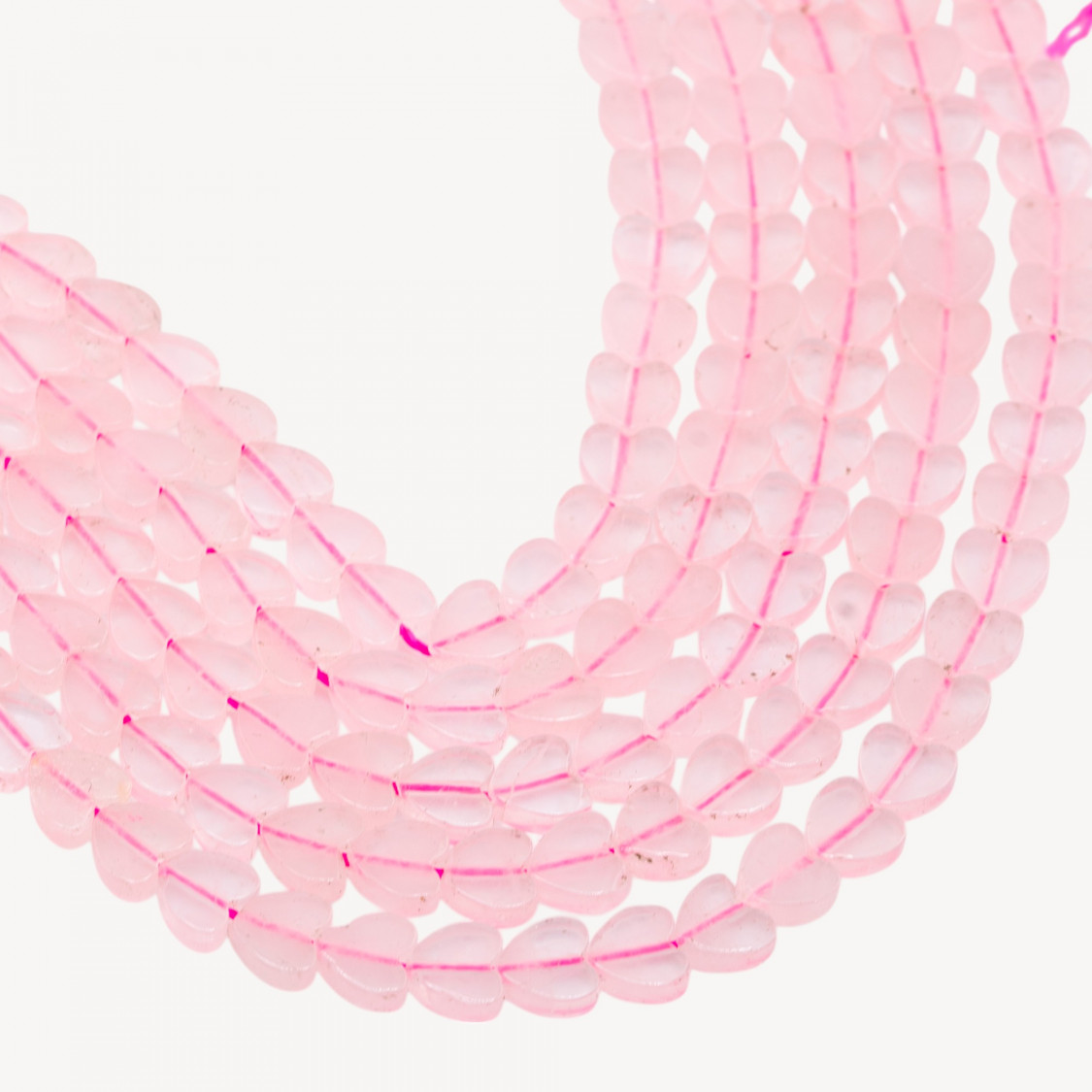 Quarzo Rosa Cuore Piatto Liscio 6mm-QUARTZ ROSE | Worldofjewel.com