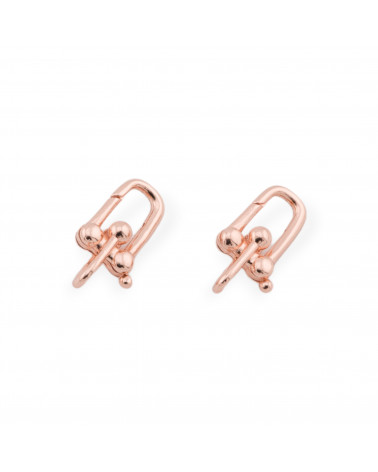 Chiusura Di Argento 925 Gancio A Scatto 11x20mm 2pz Oro Rosa-CHIUSURE IN ARGENTO 925 FAI DA TE | Worldofjewel.com