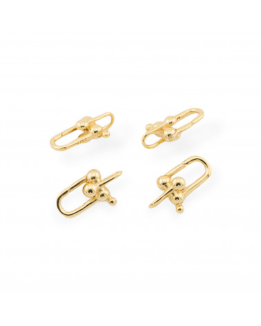 Chiusura Di Argento 925 Gancio A Scatto 9x16mm 4pz Dorato-CHIUSURE IN ARGENTO 925 FAI DA TE | Worldofjewel.com