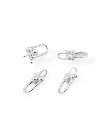 Chiusura Di Argento 925 Gancio A Scatto 9x16mm 4pz Rodiato-CHIUSURE IN ARGENTO 925 FAI DA TE | Worldofjewel.com