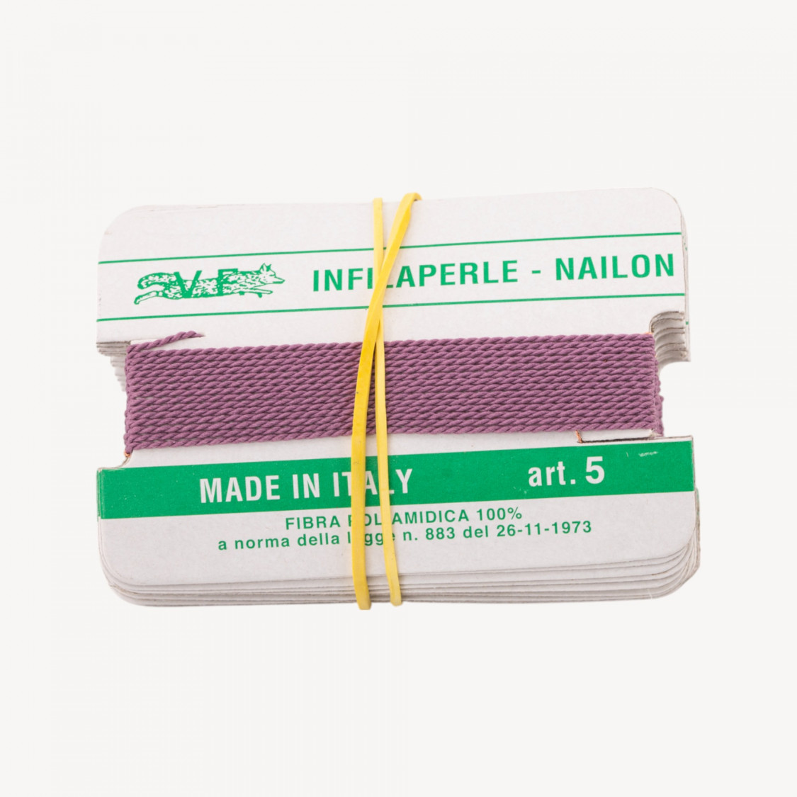 Filo Infilaperle Di Fibra Poliamidica 12pz Violetto Misura 5-THREADS THREADS | Worldofjewel.com