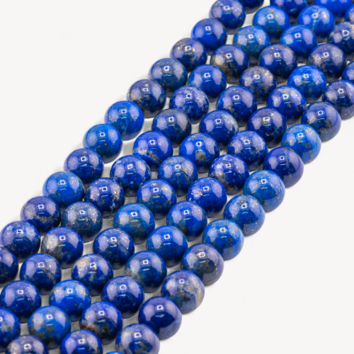 Lapis-lazuli bleu naturel de première qualité, rond et lisse, 10 mm