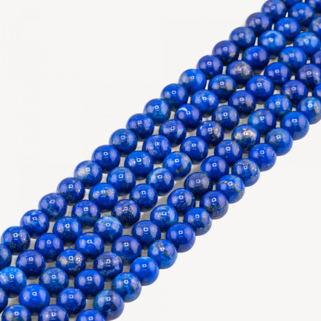 Lapislazzuli Blu Naturale prima scelta Tondo Liscio 6 mm-LAPISLAZZULI BLEU RENFORCÉ | Worldofjewel.com