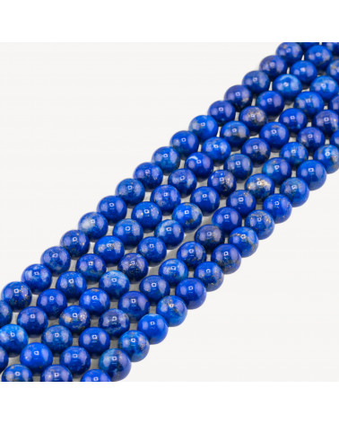 Lapislazzuli Blu Naturale prima scelta Tondo Liscio 6 mm-LAPISLAZZULI BLEU RENFORCÉ | Worldofjewel.com
