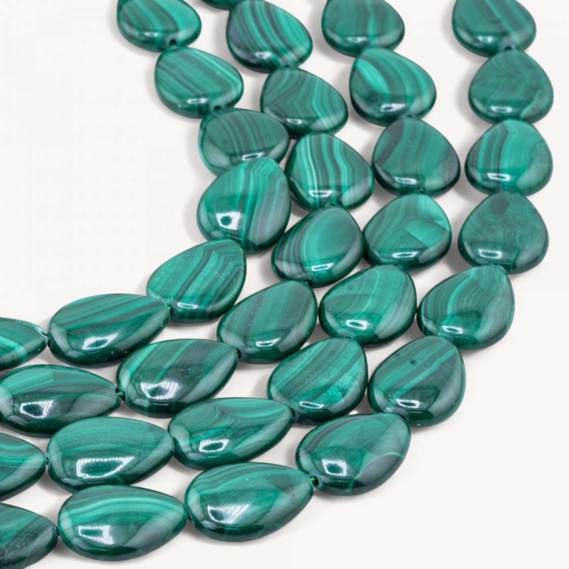 Malachite Goccia Piatta 10x14mm-MALACHITE | Worldofjewel.com