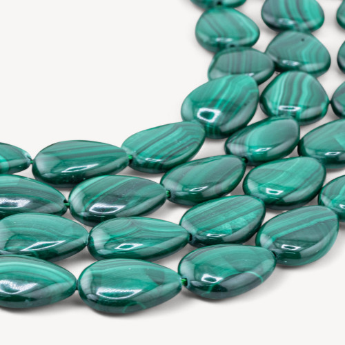 Malachite Flat Drop 15x20mm