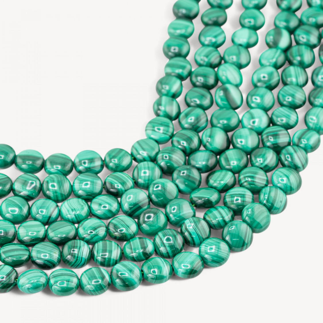 Malachite Tondo Piatto 8mm Spessore 5mm-MALACHITE | Worldofjewel.com