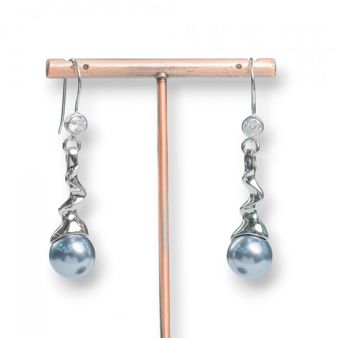 Orecchini A Monachella Di Argento 925 Con Pendente Strega E Perle 12x54mm-ARGENTO 925 DESIGN ITALY | Worldofjewel.com