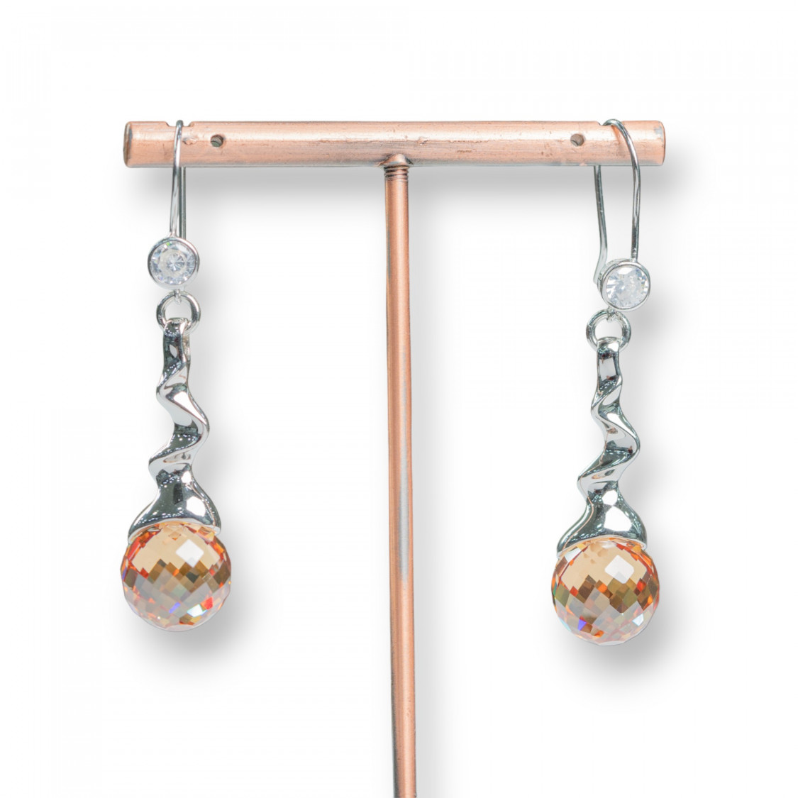 Orecchini A Monachella Di Argento 925 Con Pendente Strega E Zirconi 12x54mm-ARGENTO 925 DESIGN ITALY | Worldofjewel.com