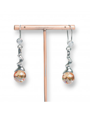Orecchini A Monachella Di Argento 925 Con Pendente Strega E Zirconi 12x54mm-ARGENTO 925 DESIGN ITALY | Worldofjewel.com