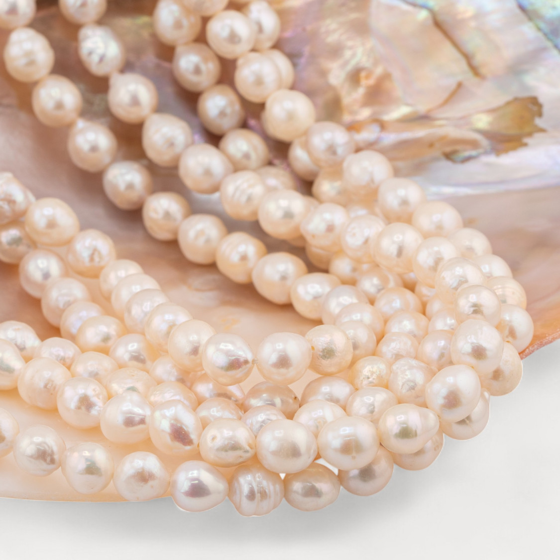 Perle Di Fiume Barocche Goccine 7-7,5mm-PERLE DI FIUME BAROCCHE LINEA CLASSICA | Worldofjewel.com
