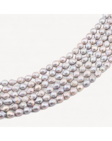Perle Di Fiume Barocche Goccine 7-7,5mm Grigio-PERLE DI FIUME BAROCCHE LINEA CLASSICA | Worldofjewel.com