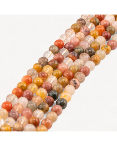 Quarzo Rutilato Multicolor Perlina Tonda liscia 7-8mm-RUTILATED QUARTZ | Worldofjewel.com