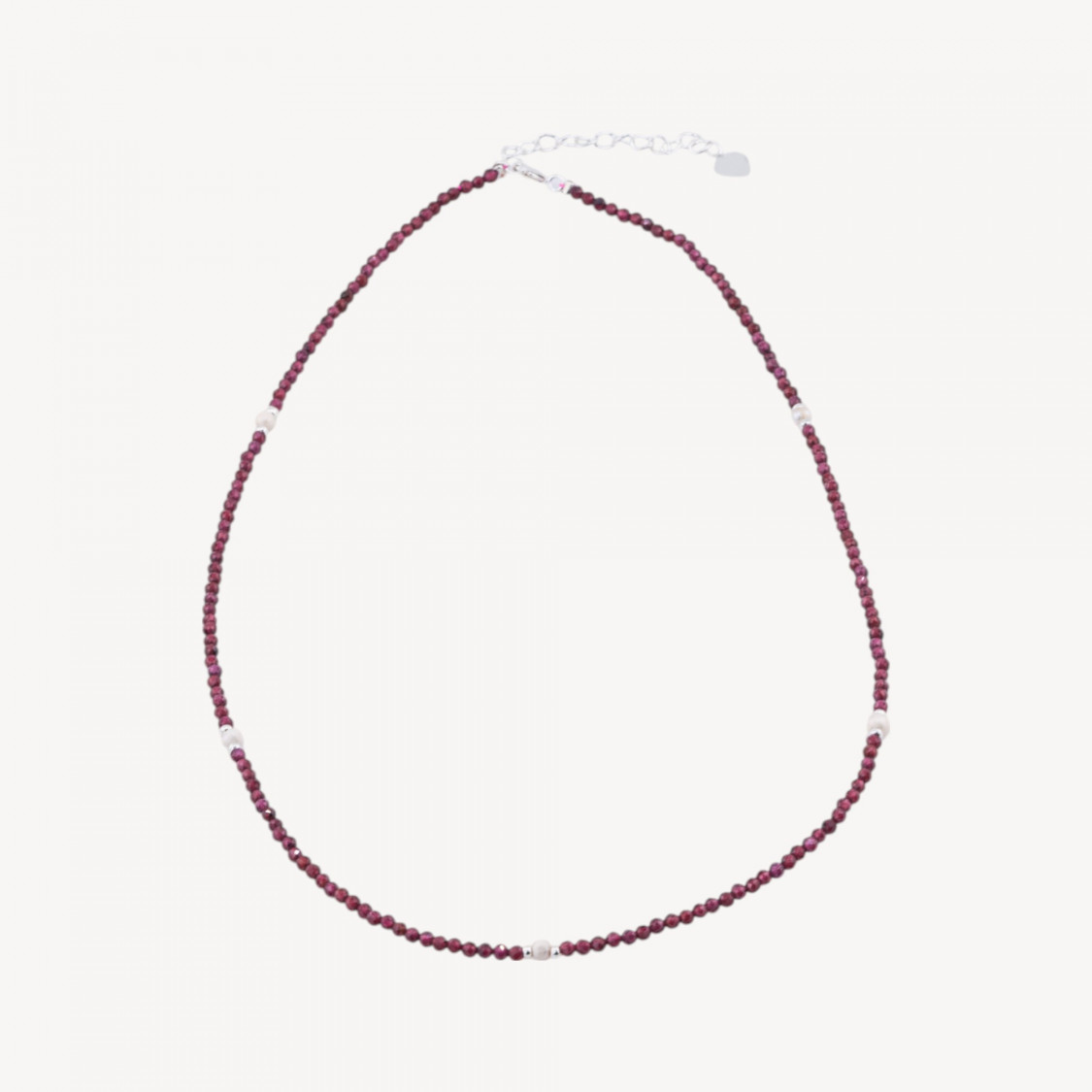 Collar con piedras semipreciosas y perlas de río con cierre y cadena de bronce-COLLARES DE JOYERÍA | Worldofjewel.com