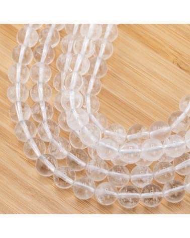 Cristallo di Rocca Nuvola Tondo Liscio 10mm-CRISTAL DE ROCHE | Worldofjewel.com