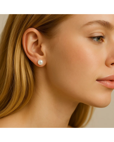 Orecchini Di Argento 925 E Perle Di Fiume 12,5-13,0mm 6 Coppie Bianco-ORECCHINI PERLE A LOBO | Worldofjewel.com