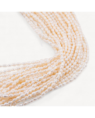 Perle Chicco Di Riso 3,5-4x5,5mm Rigato-PERLES BAROQUES DE RIVIÈRE D'EAU DOUCE | Worldofjewel.com