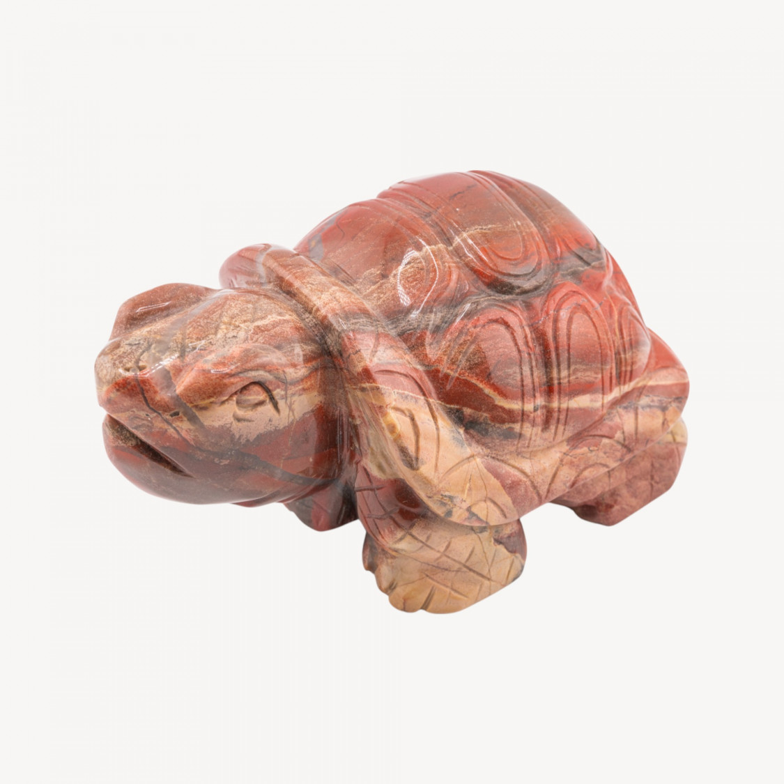 Soprammobile Tartaruga Di Pietra Dura 5'' Lunghezza 16cm Circa MOD.1-SCULPTURES ET ORNEMENTS SCULPTÉS À LA MAIN EN PIERRES DURES | Worldofjewel.com