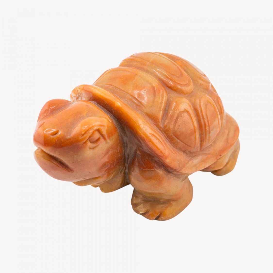 Soprammobile Tartaruga Di Pietra Dura 5'' Lunghezza 16cm Circa MOD.3-SCULPTURES ET ORNEMENTS SCULPTÉS À LA MAIN EN PIERRES DURES | Worldofjewel.com