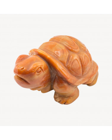 Soprammobile Tartaruga Di Pietra Dura 5'' Lunghezza 16cm Circa MOD.3-SCULPTURES ET ORNEMENTS SCULPTÉS À LA MAIN EN PIERRES DURES | Worldofjewel.com