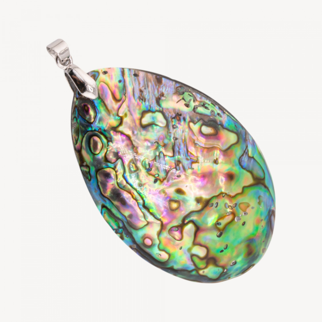 Ciondolo Pendente Conchiglia di Abalone Naturale 36x68mm-MINERALI E SOPRAMMOBILI VARI | Worldofjewel.com