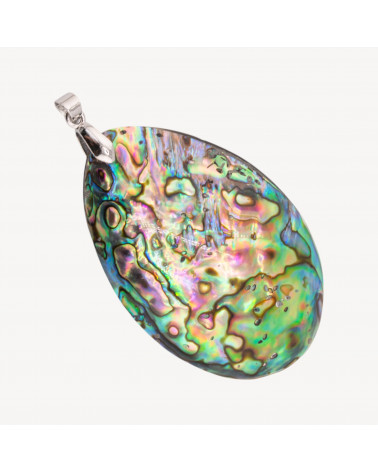Ciondolo Pendente Conchiglia di Abalone Naturale 36x68mm-MINERALI E SOPRAMMOBILI VARI | Worldofjewel.com