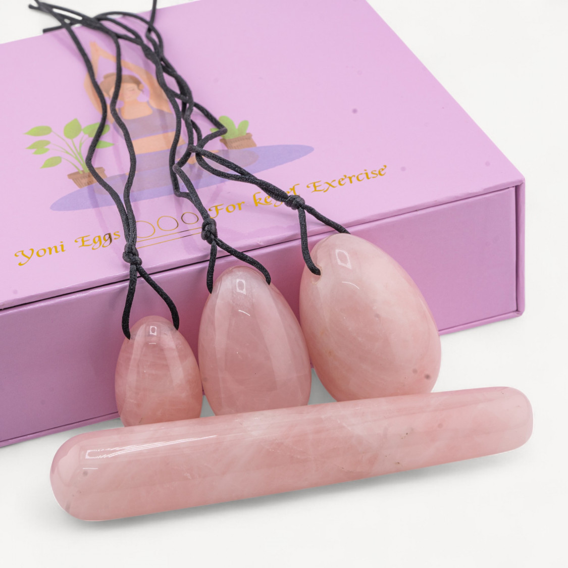 Confezione Minerali Ovetti di Quarzo Rosa-SCULTURE E SOPRAMMOBILI IN PIETRE DURE INCISE A MANO | Worldofjewel.com