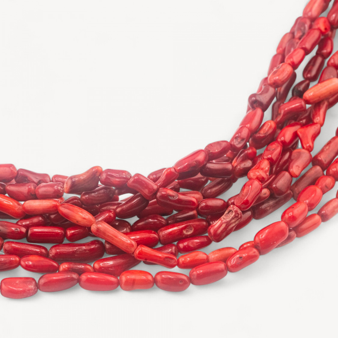 Rote Bambuskoralle, zylindrisch, unregelmäßige Stäbe, 6–8 mm-BAMBUSKORALLE | Worldofjewel.com