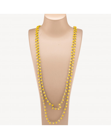 Collana Di Tessuto Intrecciato Con Cristalli 190cm-OFFRES DE COLLIER | Worldofjewel.com