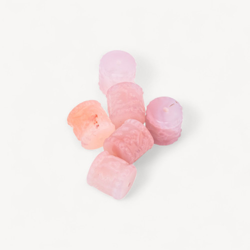 Κύλινδρος εξαρτήματος σύνδεσης βραζιλιάνικου αχάτη μέσω οπής 6 τεμαχίων ροζ αχάτη