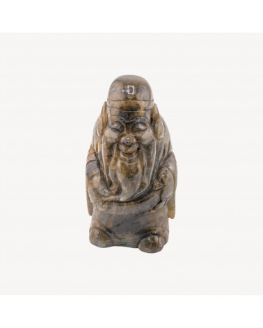 Soprammobile Statua Incise a Mano Buddha Di Pietre Natuali 11x5cm 1pz Labradorite Verde-SCULPTURES ET ORNEMENTS SCULPTÉS À LA MAIN EN PIERRES DURES | Worldofjewel.com