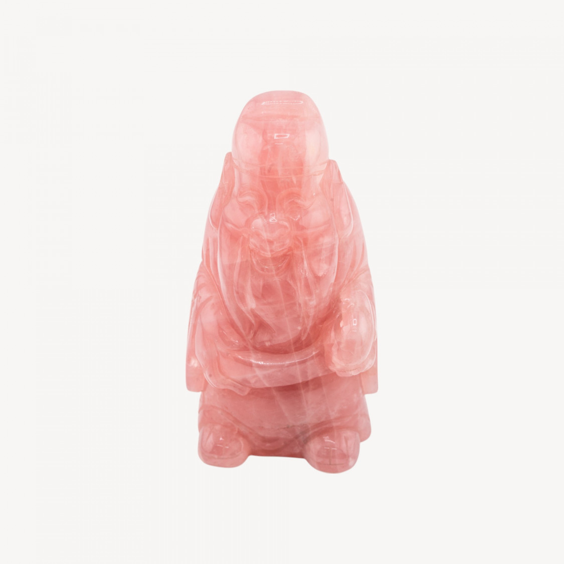 Soprammobile Statua Incise a Mano Buddha Di Pietre Natuali 11x5cm 1pz Quarzo Rosa-SCULPTURES ET ORNEMENTS SCULPTÉS À LA MAIN EN PIERRES DURES | Worldofjewel.com