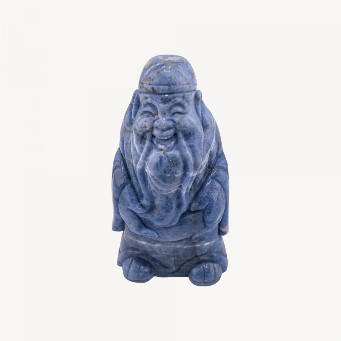 Soprammobile Statua Incise a Mano Buddha Di Pietre Natuali 11x5cm 1pz Sodalite-SCULPTURES ET ORNEMENTS SCULPTÉS À LA MAIN EN PIERRES DURES | Worldofjewel.com