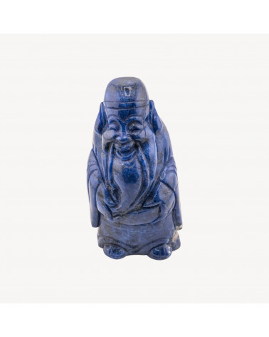 Soprammobile Statua Incise a Mano Buddha Di Pietre Natuali 11x5cm 1pz Sodalite Intenso-SCULPTURES ET ORNEMENTS SCULPTÉS À LA MAIN EN PIERRES DURES | Worldofjewel.com