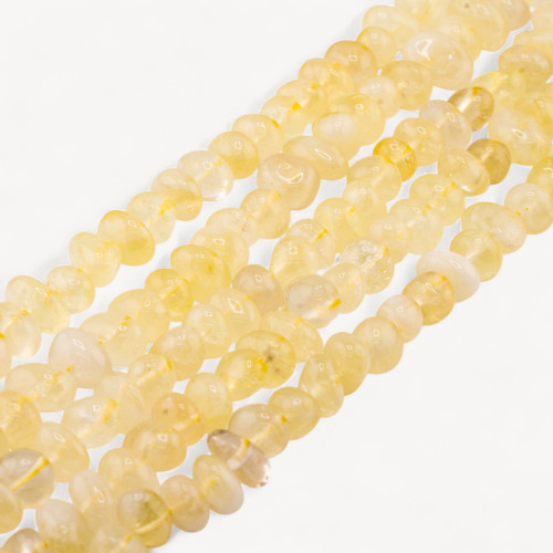 Pierre roulée en quartz citron 7,5 x 11 mm